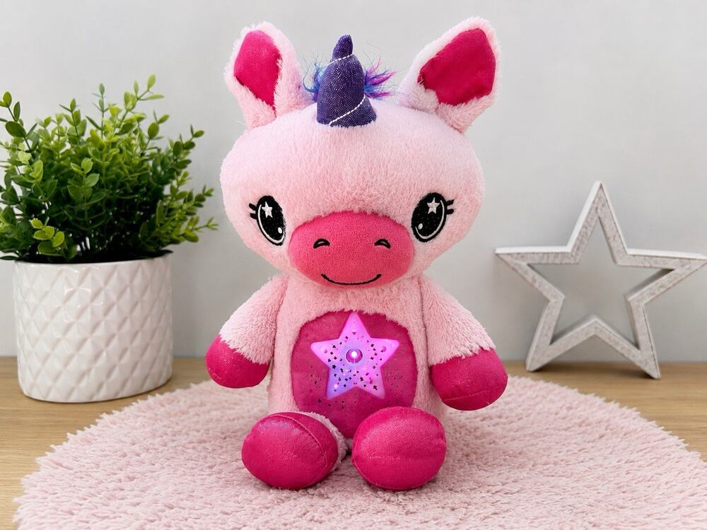 Star Belly Dream Lites Pink Unicorn Plush Night Light Stuffed Animal w/Batteries